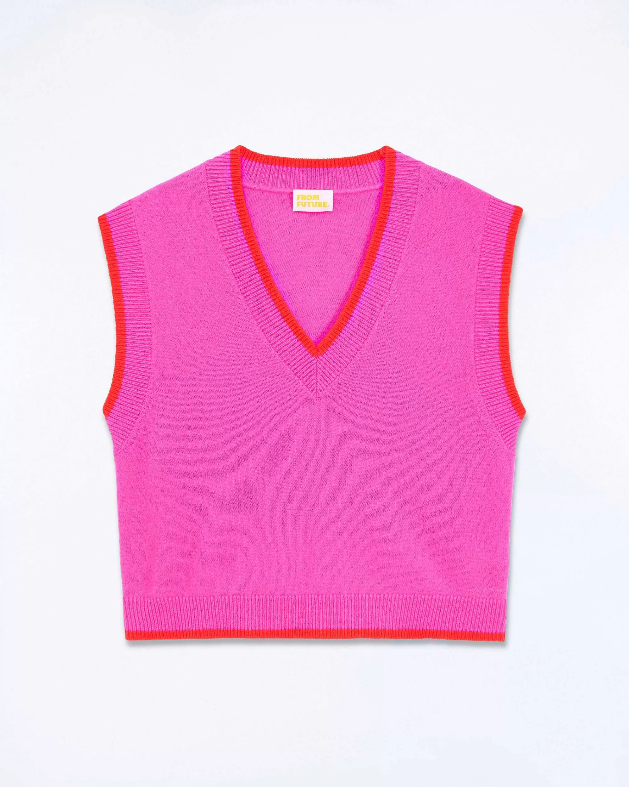Store FROM FUTURE Pull Sans Manche Bicolore Tropical Pink