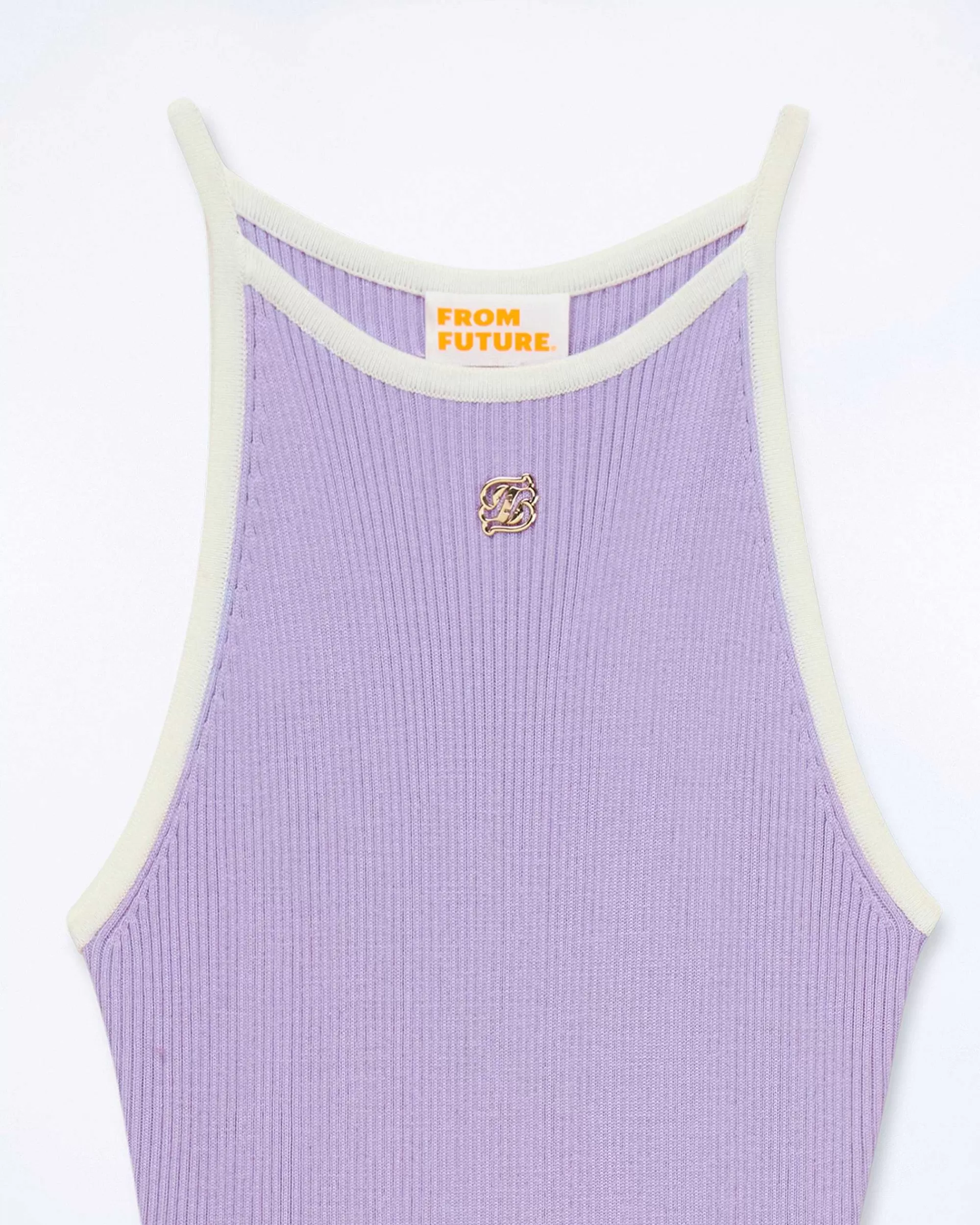 Online FROM FUTURE Robe Longue Bretelle Bicolore Magic Lilac