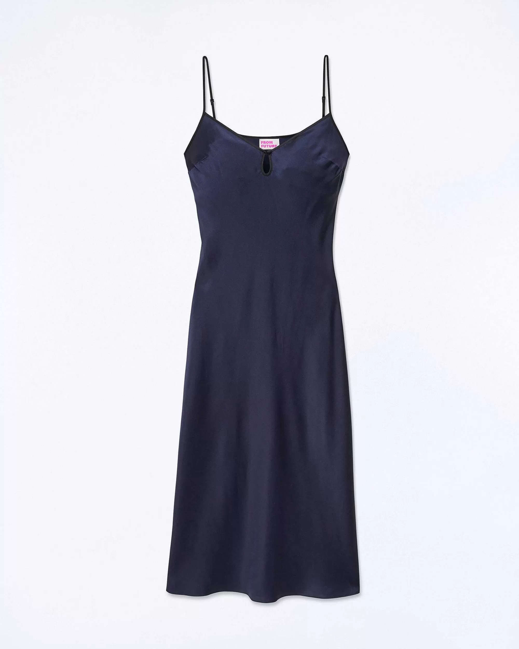 New FROM FUTURE Robe Longue Bretelle Giula Navy