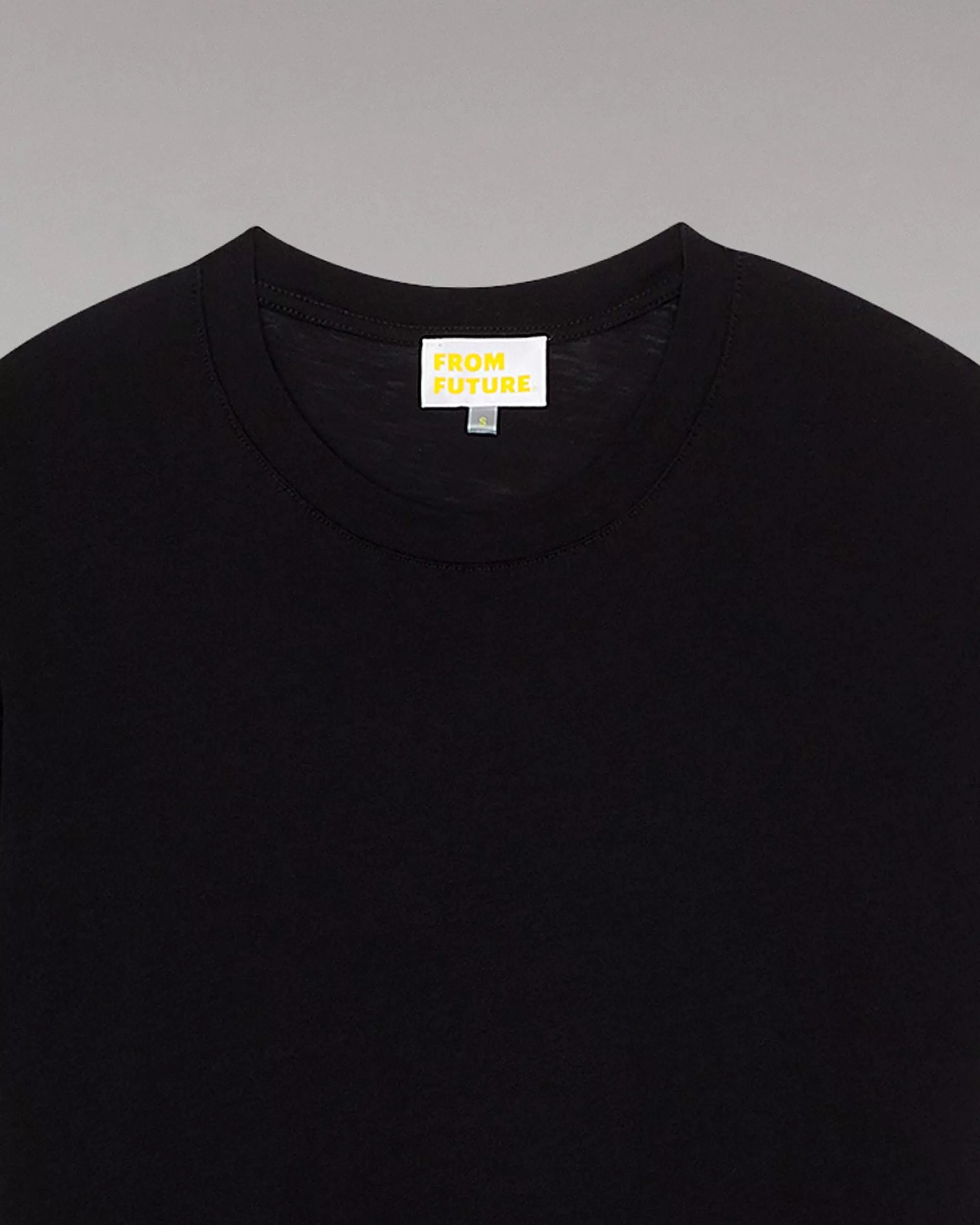 Hot FROM FUTURE T-Shirt Col Rond Basique Noir