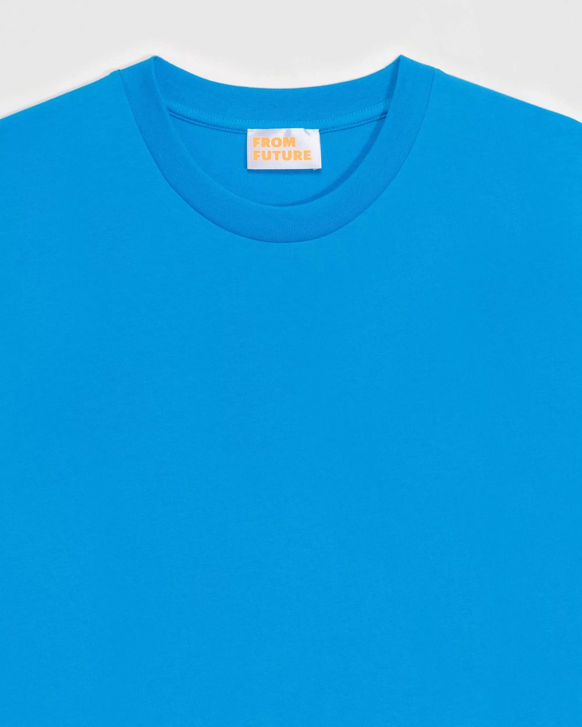 Flash Sale FROM FUTURE T-Shirt Col Rond Boyfriend Diva Blue