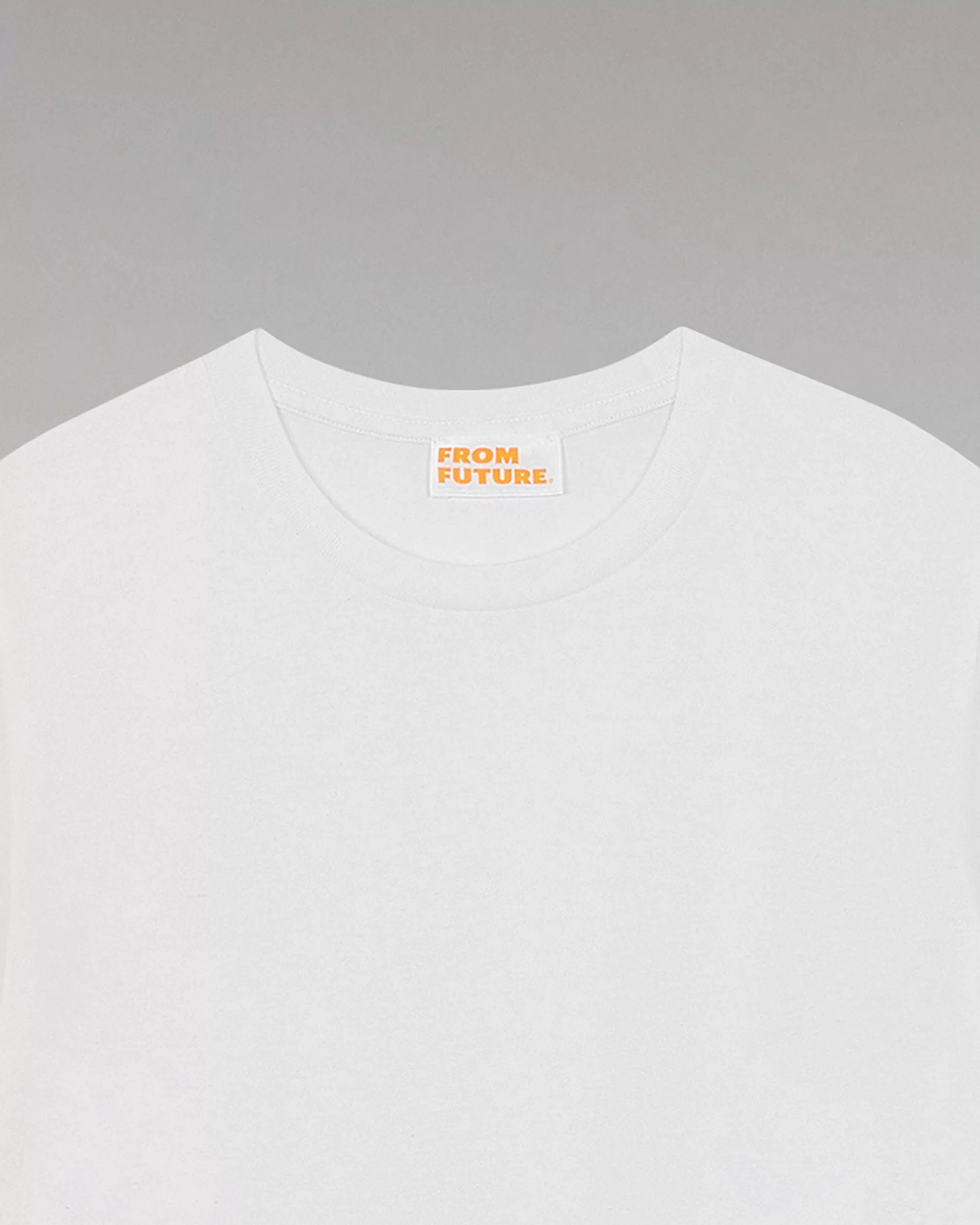 Cheap FROM FUTURE T-Shirt Col Rond Boyfriend Blanc