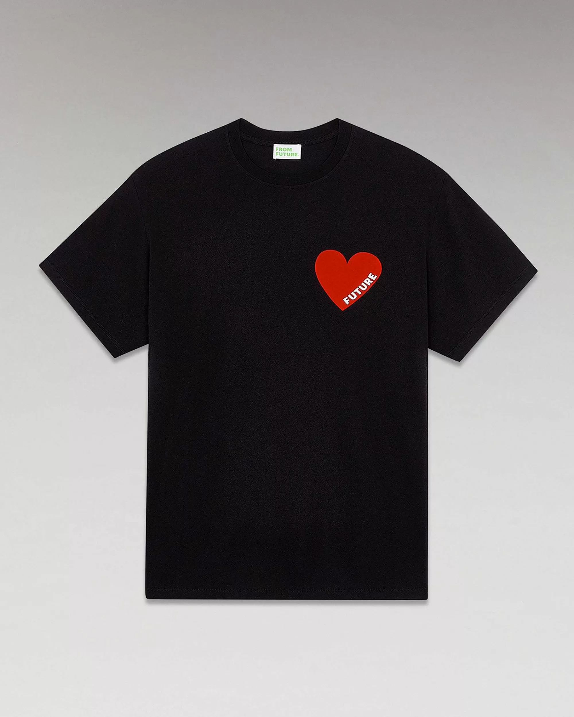 Online FROM FUTURE T-Shirt Col Rond Coeur Noir