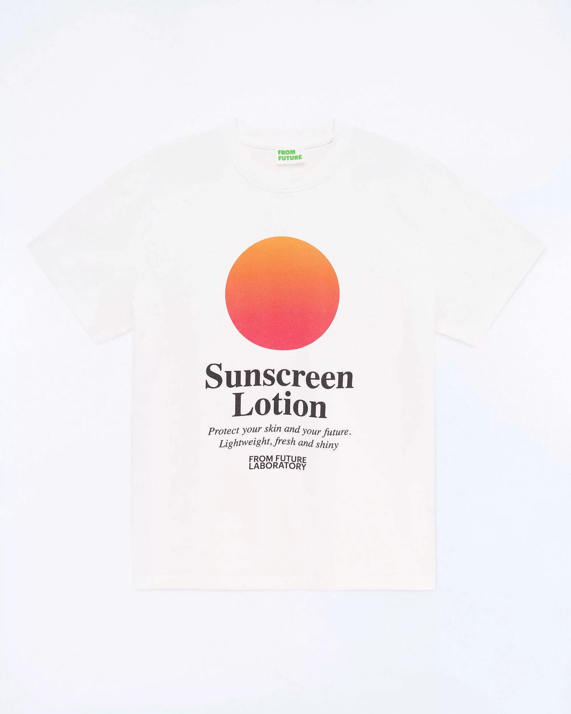 New FROM FUTURE T-Shirt Col Rond Manches Courtes Blanc
