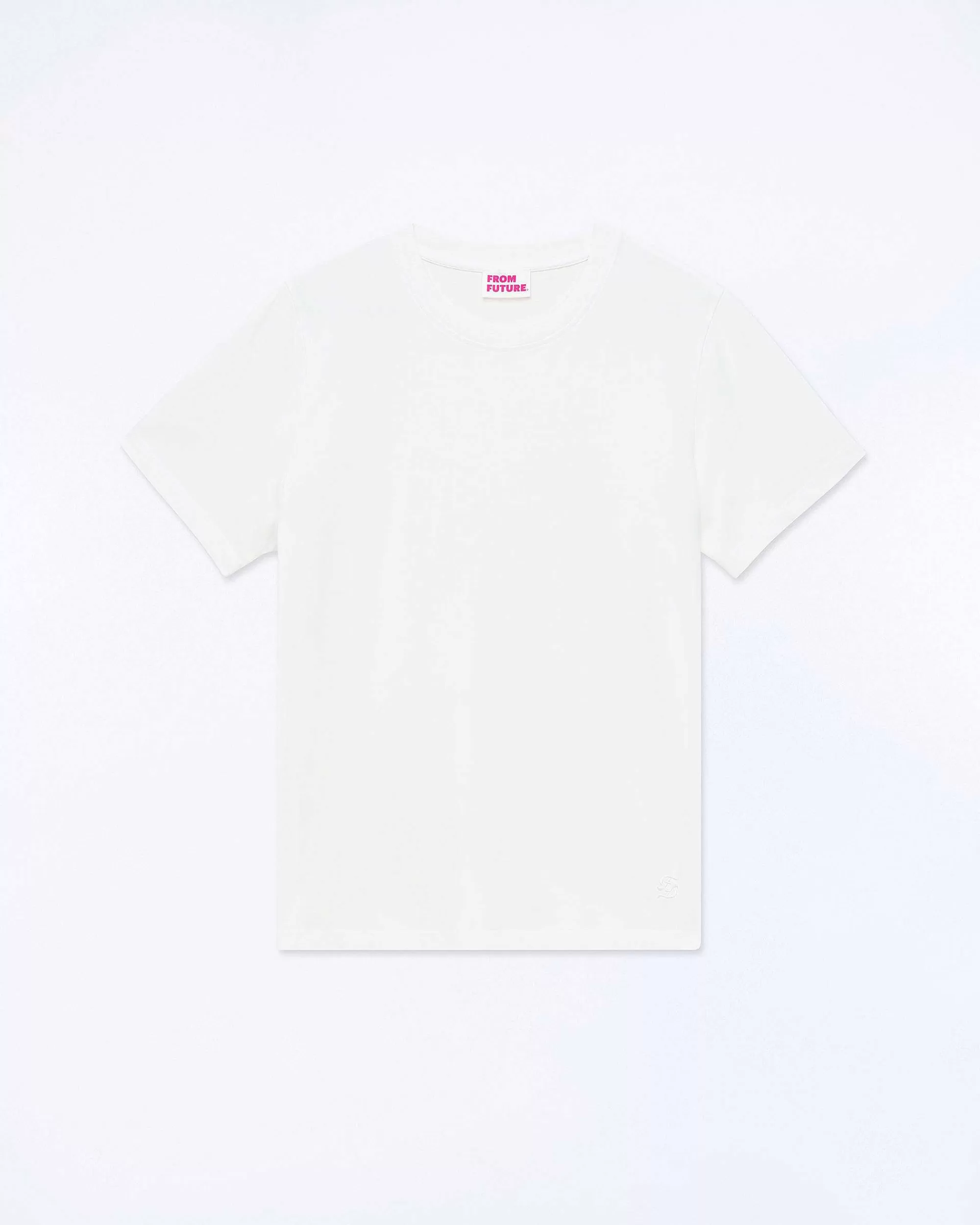 Sale FROM FUTURE T-Shirt Col Rond Manches Courtes Blanc