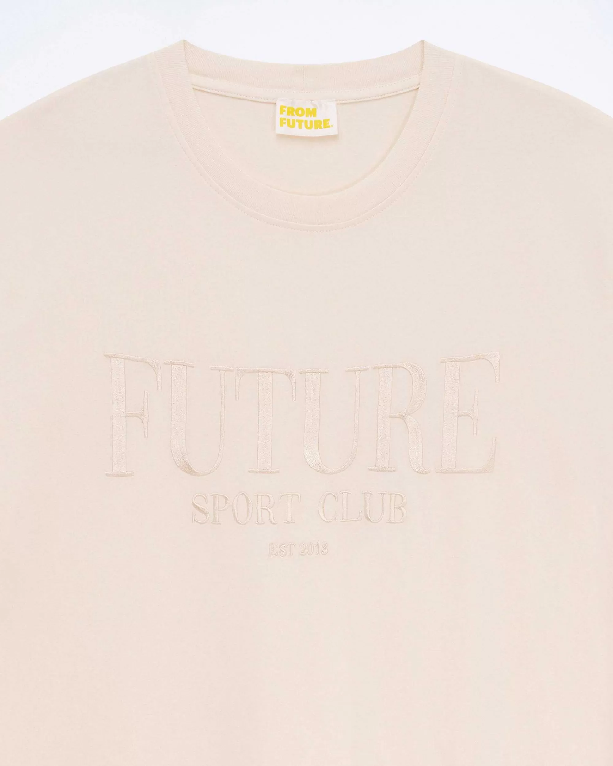 Outlet FROM FUTURE T-Shirt Col Rond Manches Courtes Sable